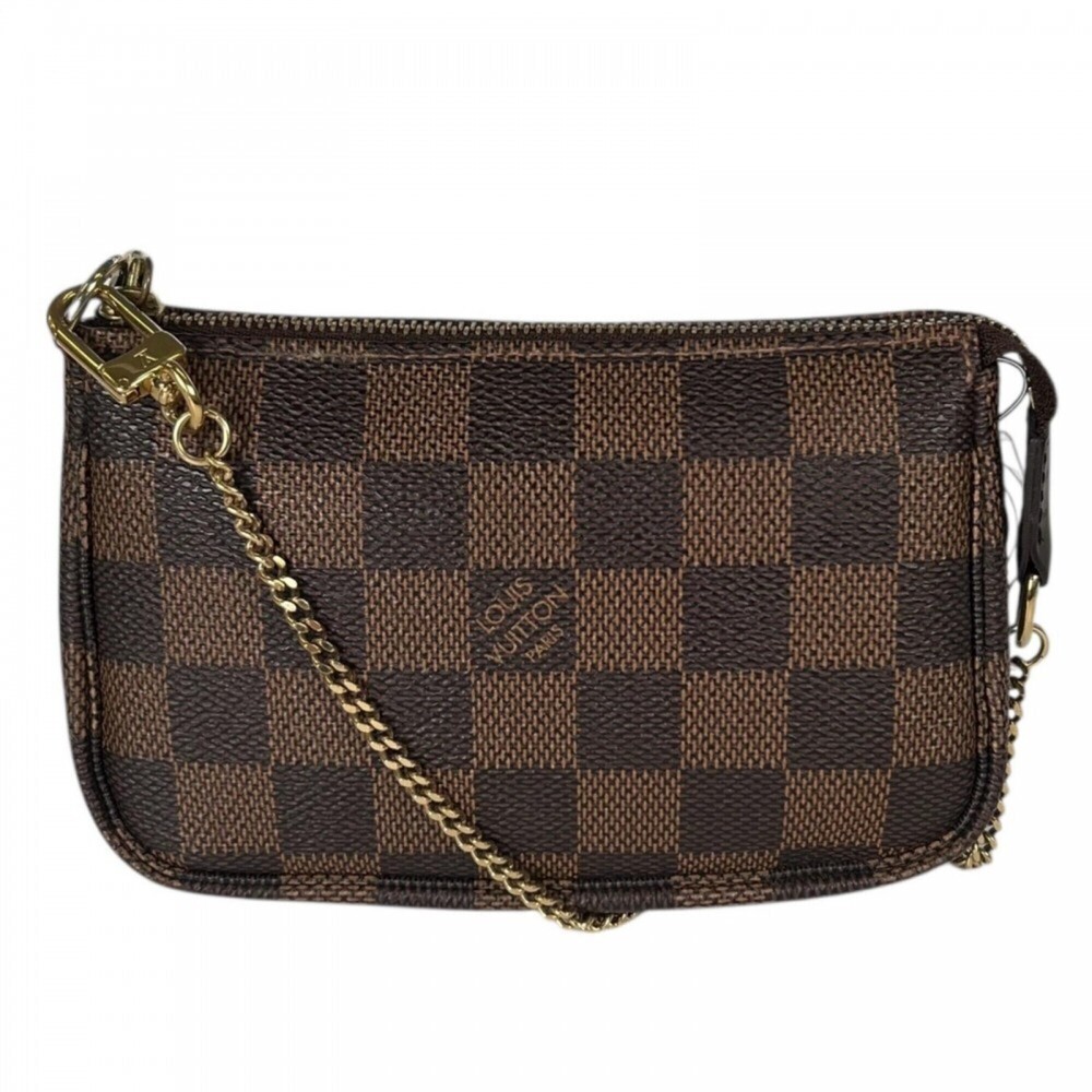 LOUIS VUITTON Authentic Brown Damier Canvas Pouch